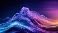 Abstract flowing waves in vibrant gradient colors transitioning from blue to purple and pink, creating dynamic liquid motion effect for modern design projects.