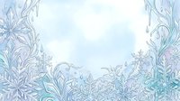 Frozen winter floral border with delicate ice crystals and snowflakes on white background, isolated design element for seasonal greeting cards and holiday projects.