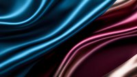 Elegant smooth waves in blue, pink and white create dynamic flowing lines against dark background, abstract luxury design for modern backgrounds and presentations.