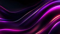 Abstract flowing curves with vibrant purple and pink neon light effects on dark background create dynamic modern design for technology and motion graphics.