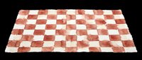 Watercolor checkerboard rug in red and white, isolated on transparent background. Ready for t-shirt design, stickers, clipart, print on demand, and sublimation projects.