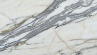 Elegant white marble surface with dramatic gray veining and subtle gold accents for luxury interior design and architectural applications.