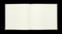 Open blank hardcover book with empty white pages, isolated on transparent background. Ready for t-shirt design, clipart, stickers, print on demand, and sublimation use.