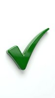 Green checkmark symbol isolated on white background for approval and confirmation designs.