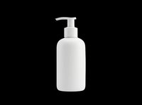 White pump bottle dispenser isolated on transparent background, ready for cosmetics, skincare, soap, and lotion product design mockups, packaging templates, and print-on-demand applications.