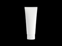 White cosmetic tube mockup isolated on transparent background, ready for branding and design use. Great for T-shirts, stickers, print on demand, and product packaging clipart.