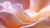 Smooth flowing waves in soft peach and lavender create abstract landscape with gentle curves and gradients, evoking tranquil organic movement.