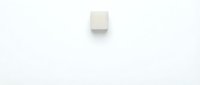 Blank white cube isolated on light background, ready for branding, packaging design, or product mockup applications.