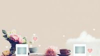 Cozy kitchen shelf with fresh flowers in vase, ceramic dishes and cups creating warm domestic atmosphere for home decor and lifestyle content.