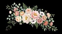 Floral arrangement with pink roses, peonies, and greenery isolated on transparent background. Ready for t-shirts, stickers, sublimation, and print-on-demand designs.
