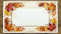 Autumn leaves frame isolated on white background, ready for greeting cards, invitations, and seasonal design projects.