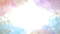 Watercolor floral frame with delicate flowers and soft pastel colors creating elegant border for wedding invitations and romantic designs.