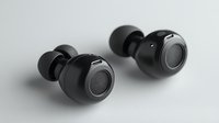 Modern black wireless earbuds with sleek design on white background, perfect for music listening, calls, and active lifestyle technology needs.