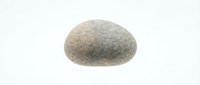 Smooth gray granite pebble stone isolated on white background for spa wellness meditation zen garden landscaping natural decoration elements.