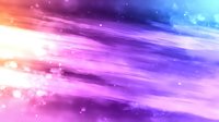 Vibrant abstract background with dynamic light streaks in pink, purple and blue colors, glowing particles and bokeh effects creating cosmic atmosphere.