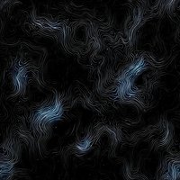 Abstract topographic map pattern with glowing blue lines on black background creates seamless modern design for technology and science projects.
