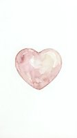 Watercolor heart shape in soft pink tones, isolated on white background, ready for design use on greeting cards, invitations, and romantic projects.