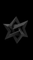 Interlocking geometric star design isolated on transparent background, ready for t-shirt printing, clipart, stickers, sublimation and print-on-demand projects.