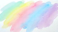 Soft watercolor rainbow brush strokes in pastel colors creating artistic background texture for creative projects and designs.