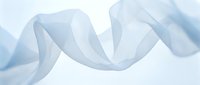 Flowing translucent ribbon waves across white background, isolated design element suitable for overlays, web graphics, and digital compositions.