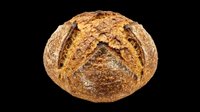 Artisan sourdough bread loaf isolated on transparent background, ready for bakery menus, food packaging, recipe blogs, print-on-demand products, and culinary design projects.