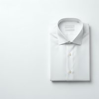 White dress shirt folded on light background for business wardrobe and professional attire concepts.