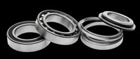 Stainless steel ball bearings isolated on transparent background, ready for clipart, design elements, print-on-demand products, sublimation, and technical illustrations.