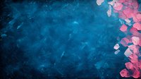 Dramatic dark blue textured background with pink abstract floral elements along right edge creates moody atmospheric composition for artistic projects and designs.