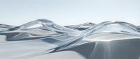 Abstract flowing metallic waves with smooth curves and reflective surfaces creating dynamic landscape for modern design backgrounds.