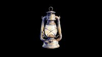 Watercolor vintage oil lantern isolated on transparent background, ready for t-shirt design, stickers, clipart, print on demand, and sublimation projects.