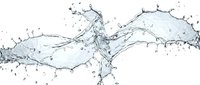 Clear water splash with dynamic droplets and flowing motion captured in high-speed photography showing liquid movement and transparency for refreshing beverage concepts.