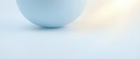 Soft blue sphere on white background, isolated and ready for design use, minimalist aesthetic for web, print, and digital projects.