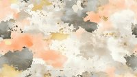 Watercolor abstract background with soft peach, gray, and golden yellow splashes blending seamlessly for creative design projects and artistic compositions.
