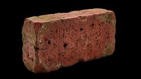 Terracotta brick isolated on transparent background, ready for architectural designs, construction graphics, building illustrations, educational materials, and print-on-demand products.
