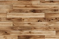 Natural oak wooden floor planks with rich grain pattern and knots creating rustic appearance, seamless background for interior design and architecture projects.