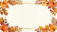 Autumn leaves frame isolated on white background, featuring golden and orange foliage arranged in corners for seasonal design projects, greeting cards, and fall-themed layouts.