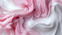 Soft pink and white fluid abstract background with smooth wavy texture and gentle swirling patterns creates dreamy artistic atmosphere for design projects.