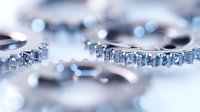 Luxury silver rings with diamonds in soft focus macro shot, jewelry store display with elegant bokeh effect and sparkling gemstones in platinum setting.