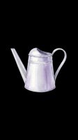 Watercolor metal watering can isolated on transparent background, ready for garden clipart, stickers, t-shirt design, print on demand, and sublimation projects.