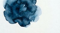 Abstract blue watercolor splash with organic flowing shapes on white paper background for artistic design projects and creative layouts.