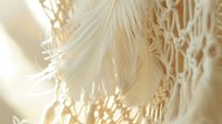 Bohemian macrame wall hanging with intricate knotted patterns and fringe details in natural cream cotton rope for modern home decor and interior design.