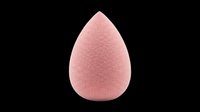 Pink makeup blending sponge isolated on transparent background, ready for beauty clipart, T-shirt design, stickers, print on demand, and sublimation projects.