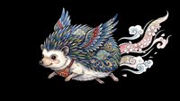 Winged hedgehog with ornate floral and swirl patterns, isolated on transparent background. Great for t-shirt design, stickers, clipart, print on demand, and sublimation projects.