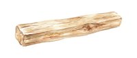 Weathered wooden log isolated on white background, suitable for design projects, clipart, and educational materials about natural materials.