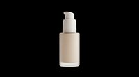 Liquid foundation bottle with pump dispenser, isolated on transparent background. Ready for beauty, cosmetic, skincare, and makeup product design, clipart, stickers, and print on demand.