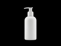 White pump bottle isolated on transparent background, ready for cosmetic, skincare, and cleaning product design mockups, packaging templates, and print-on-demand applications.