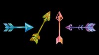 Watercolor boho arrows set isolated on transparent background, ready for t-shirt design, stickers, clipart, sublimation, and print on demand projects.