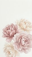 Watercolor peonies in soft pink and beige tones on neutral background for feminine design projects and romantic decor applications.