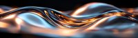 Luxurious metallic copper and silver waves flow in smooth curves creating elegant abstract background pattern with reflective liquid metal surface.