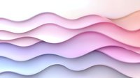 Soft flowing waves in pastel pink, purple and blue gradient create layered abstract background with modern paper cut effect and gentle curves for design projects.